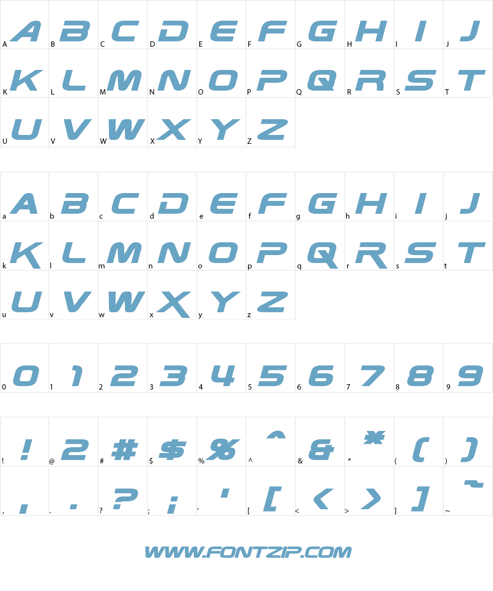 Zebulon Font Character